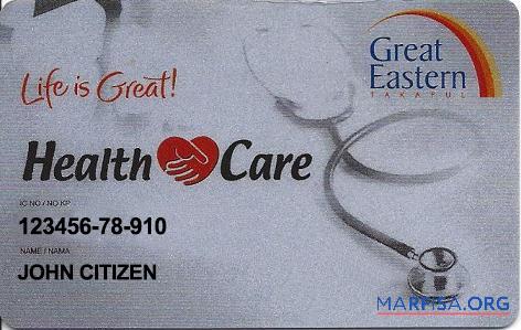 Downloadable Malaysia health care card sample